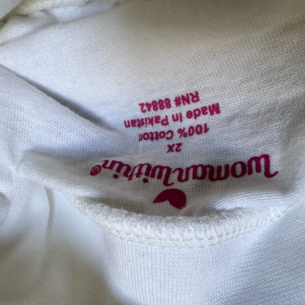 Woman Within Classic White Long Sleeve Tee